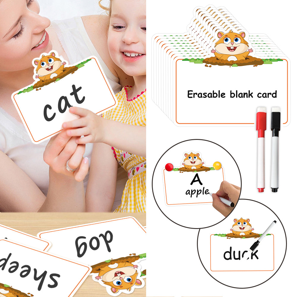 Kids Montessori Learning English Words Card Pocket Flash Cards Early Educational Toys For Children Classroom Supplies Gift - LearnPlay Labs