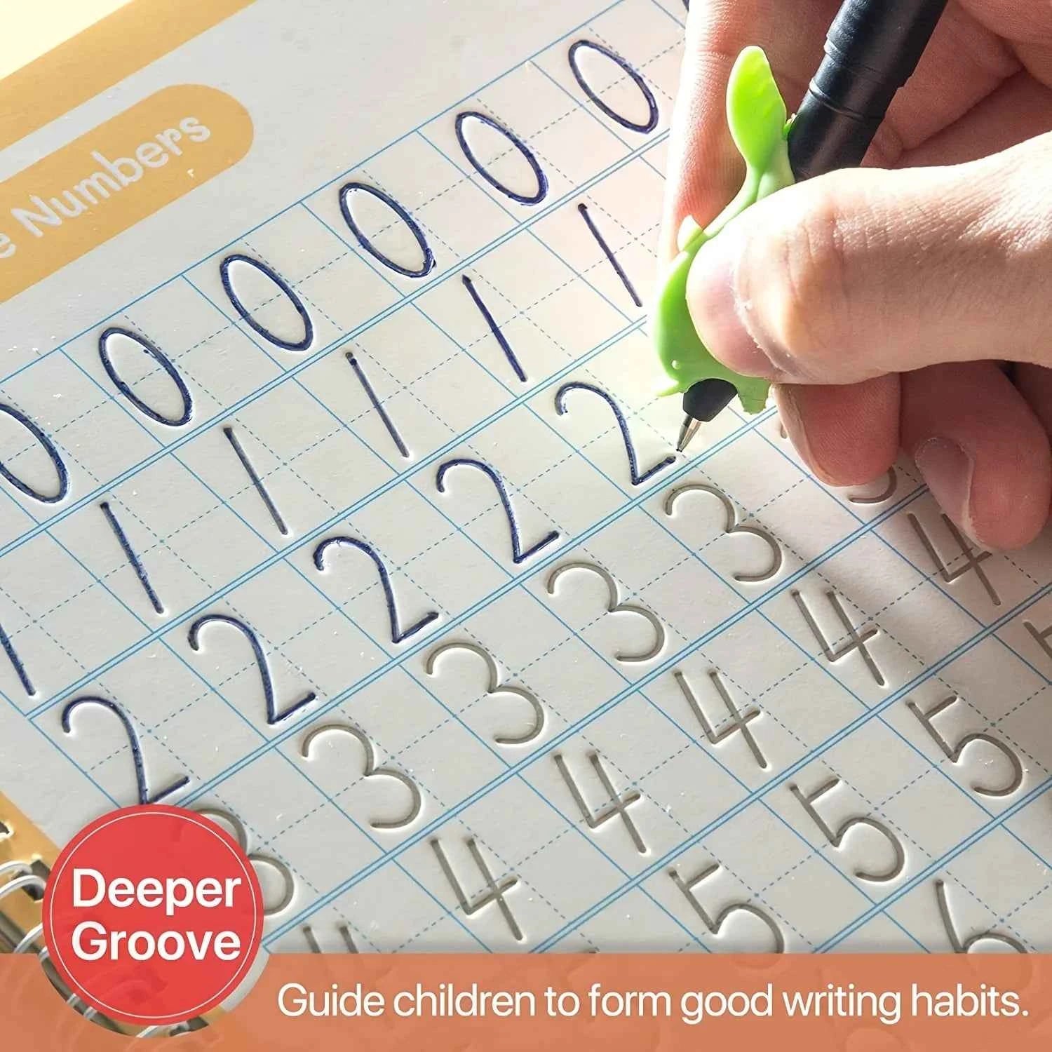 Copy Book Magic Practice Children's Book Reusable Free Wipe Children's Toys Writing Stickers English Copy Book Practice Parent