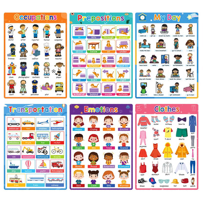 20 Themes Children Learning English School Homeschool Supplies Kids Educational Toy A4 Posters Classroom Decoration Wall Sticker - LearnPlay Labs