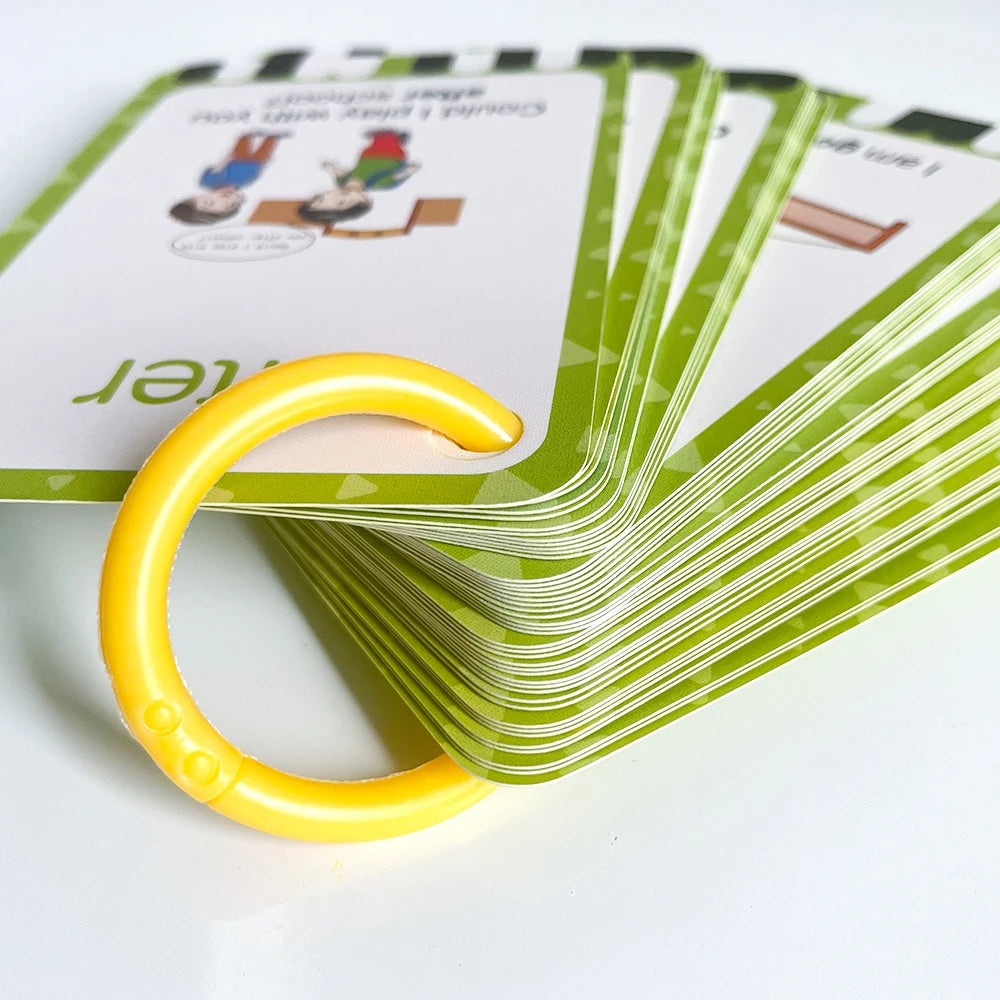220 Cards Sight Words Flashcards with Pictures & Sentences, 5 Levels High Frequency Words, Vocabulary Building, Montessori - LearnPlay Labs