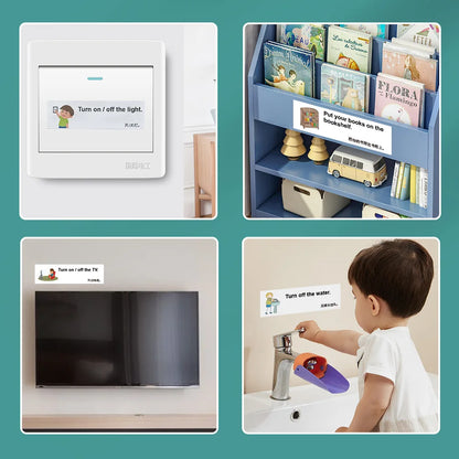 200 Family Daily Routines Sentences Common English Chinese Situational Early Childhood Education Sticker Label for Kids Decor - LearnPlay Labs