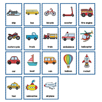 Kids Montessori English Words Learning Card Pocket Flashcards Early Educational Toys Classroom Supplies Teaching Aids