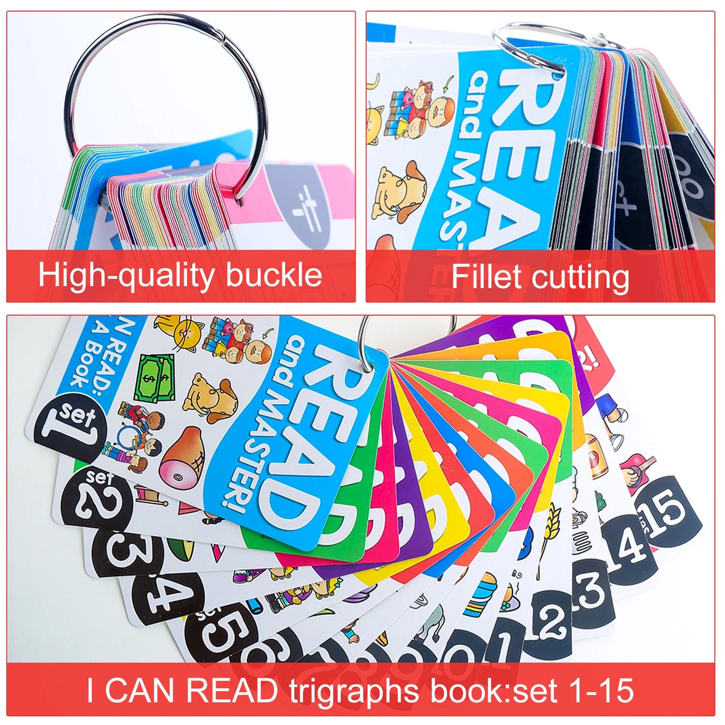 English Phonics Flashcards for Kids Montessori Learning English Words Card Educational Cognitive Games Children Toys for Memory - LearnPlay Labs