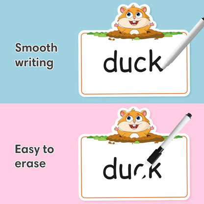 Kids Montessori Learning English Words Card Pocket Flash Cards Early Educational Toys For Children Classroom Supplies Gift - LearnPlay Labs