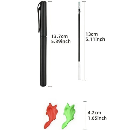 1pen case+6refills+1holder Spelling special elimination refill can be used with groove paste or directly practice calligraphy - LearnPlay Labs