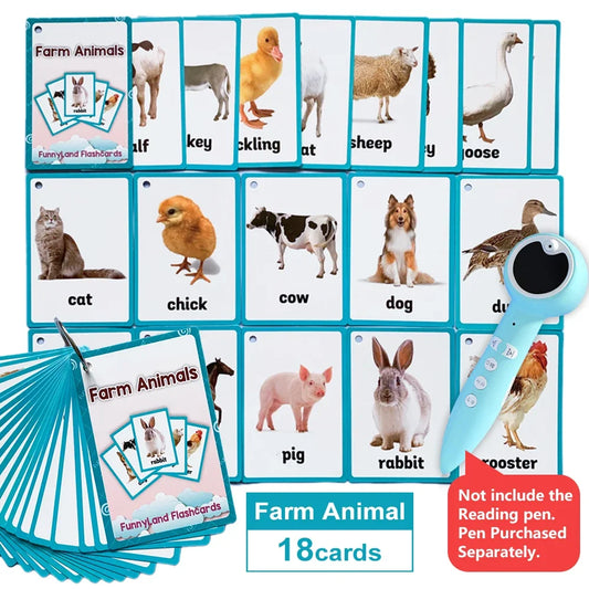 Kids Montessori Learning English Words Card Pocket Flash Cards Early Educational Toys For Children Classroom Supplies Gift - LearnPlay Labs
