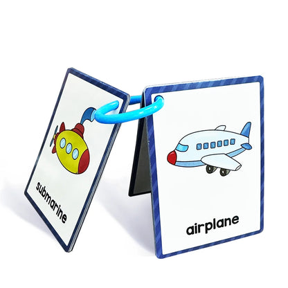 Kids Montessori English Words Learning Card Pocket Flashcards Early Educational Toys Classroom Supplies Teaching Aids