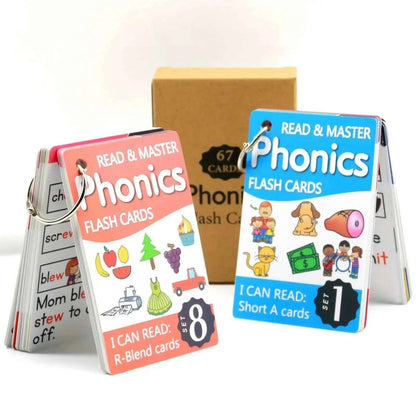 English Phonics Flash Cards Kids 107 Groups/set Roots Montessori Learning Educational Toys For Children Teaching Aids Baby Card