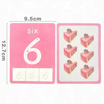 Engaging 36-Card Set: Children's Number Cognition Flashcards for Reading Writing Early Math Learning Montessori Educational Toy - LearnPlay Labs
