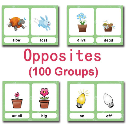 Synonyms Antonyms English Word Learning Card Flashcards Games Puzzles for Kids Children Baby Juguetes Educativos Toys Kids Game - LearnPlay Labs