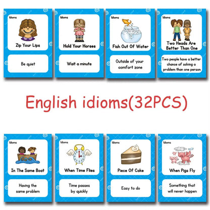 70 Groups Noun English Plurals Kids Montessori English Word Pocket FlashCards Game Learning Educational Toys For Children Games - LearnPlay Labs