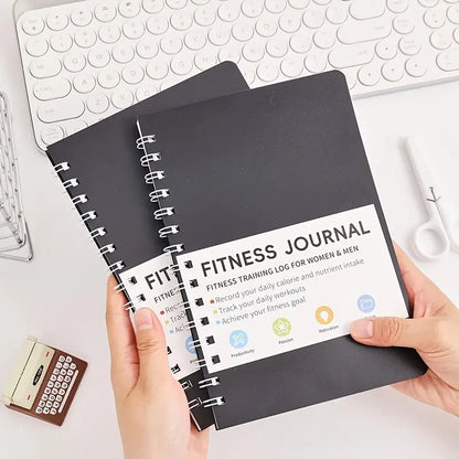 Fitness Journal Notebook Daily Exercise and Nutrition Plans 32 Sheets Spiral Notebooks Writing Pads Office School Supplies