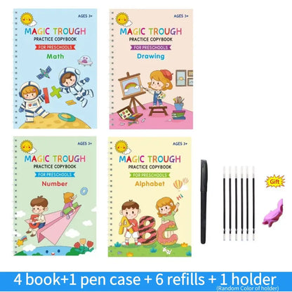 English Copy books Pen Magic Copy Book Practice Copybook For Calligraphy Children's Copybook kids Practice Book Magic Word Book - LearnPlay Labs