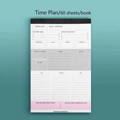 60 Sheets Weekly Planner Notepad, Tear-Off Time Block Planner, To Do List Planner Pad Simple Schedule Planner Planning