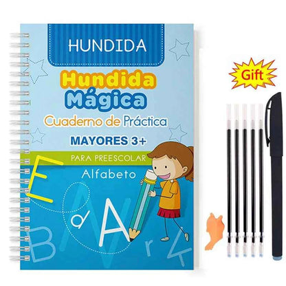 Spanish Calligraphy for Children Mathematics Free Shipping Magic Book Montessori Books Kids Learning Notebook Drawing Copy book