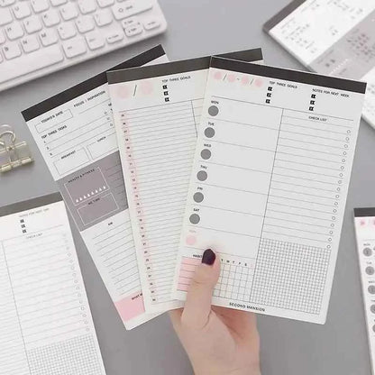 60 Sheets Weekly Planner Notepad, Tear-Off Time Block Planner, To Do List Planner Pad Simple Schedule Planner Planning